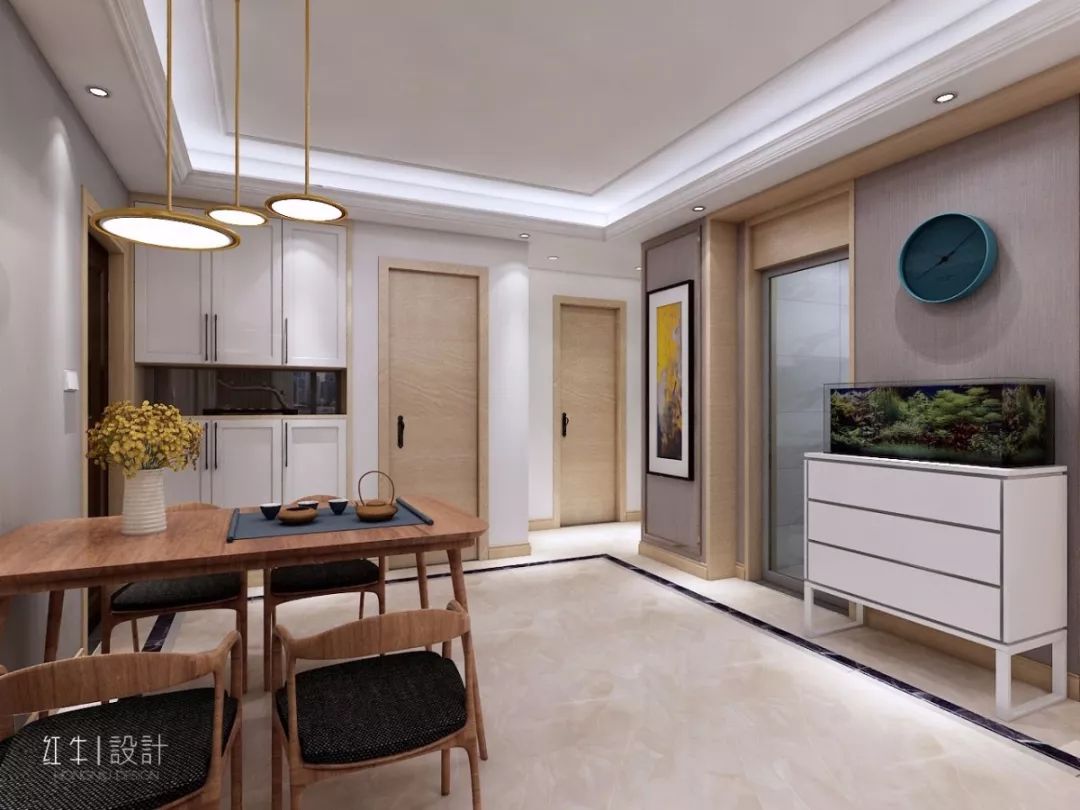 南京新都雅苑88平米現(xiàn)代簡約風格裝修  白橡木為基調(diào)02