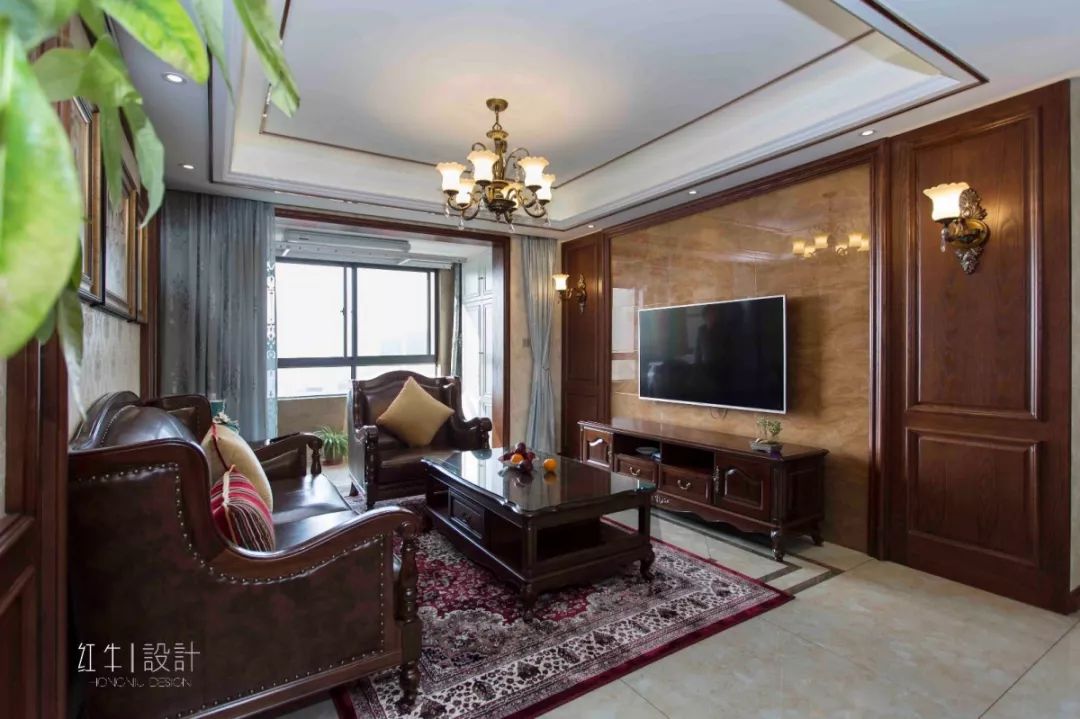 南京旭日愛上城115平米簡美風格裝修  喜歡深色家具的看過來02