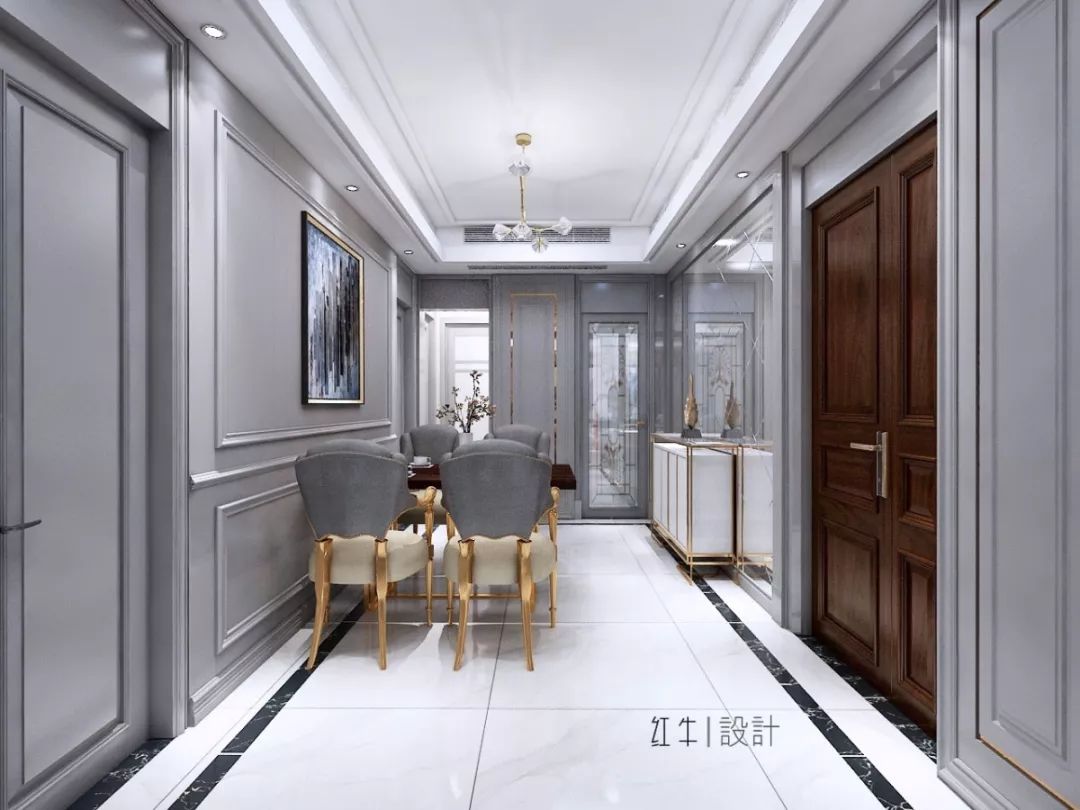 南京紫金未來城140平米簡約法式風格裝修  古典和現代的結合03