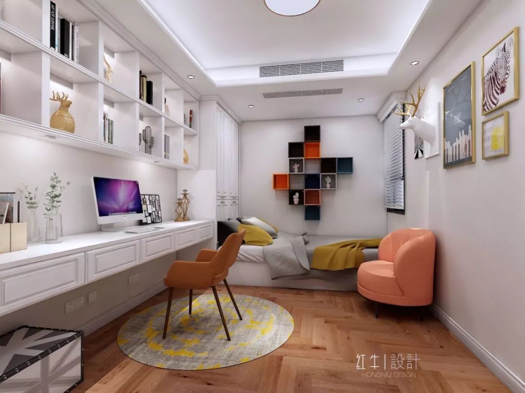 南京紫金未來城140平米簡約法式風格裝修  古典和現代的結合08