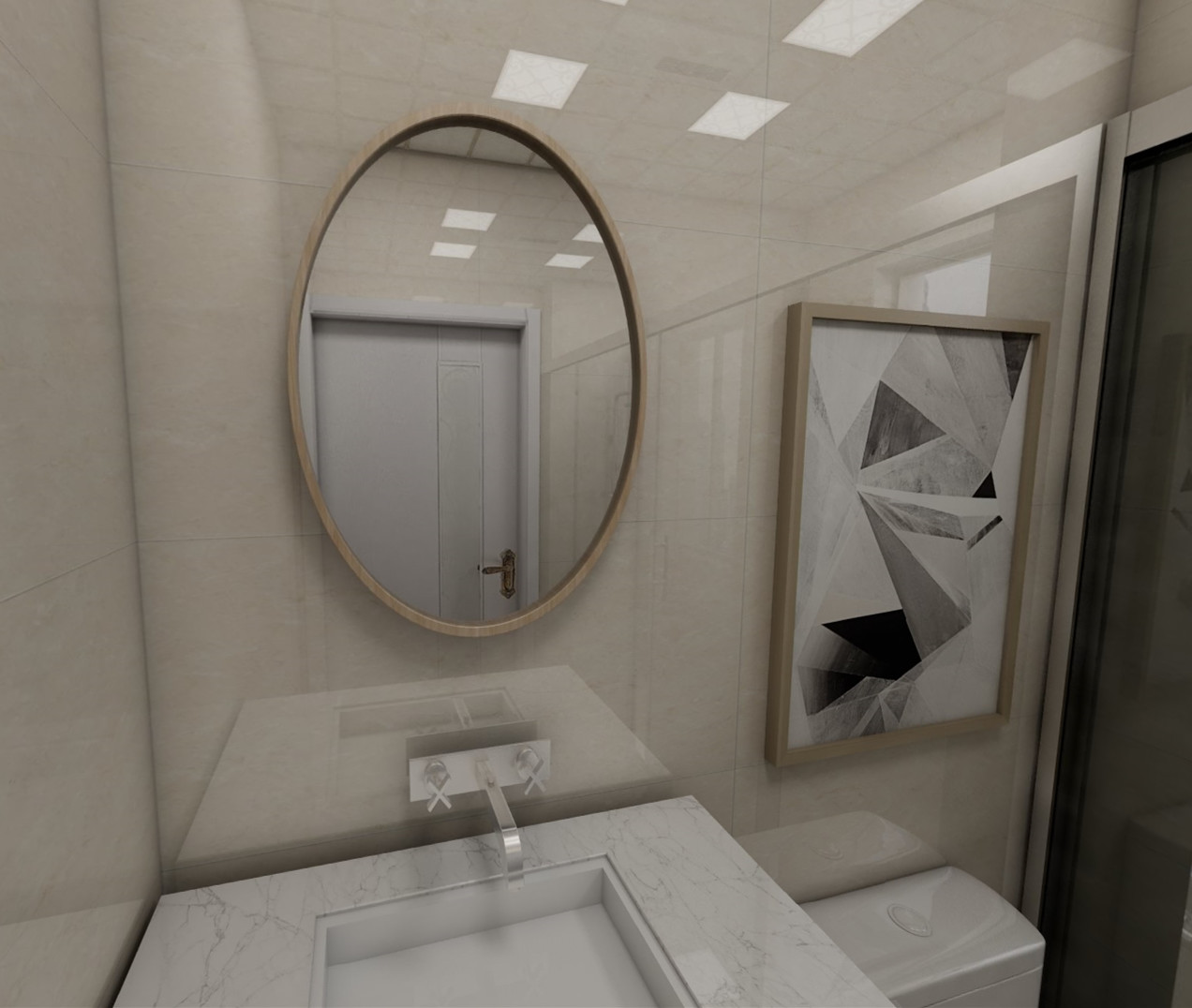 南京招商依云和府88平米現代簡約風格裝修  冷暖中和07