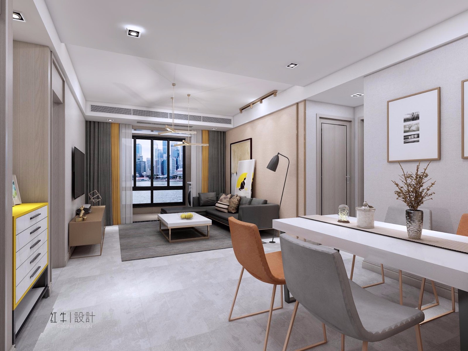 南京保利國際社區(qū)88平米現(xiàn)代簡約風(fēng)格裝修05餐廳_水印