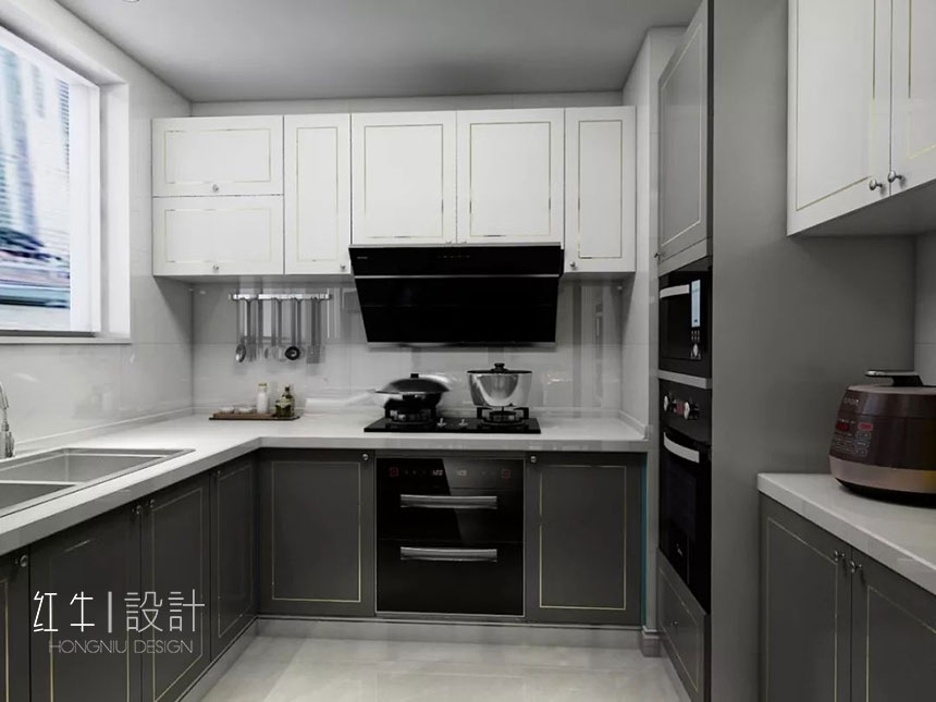 南京保利國際社區142平米現代簡約風格裝修05廚房_水印