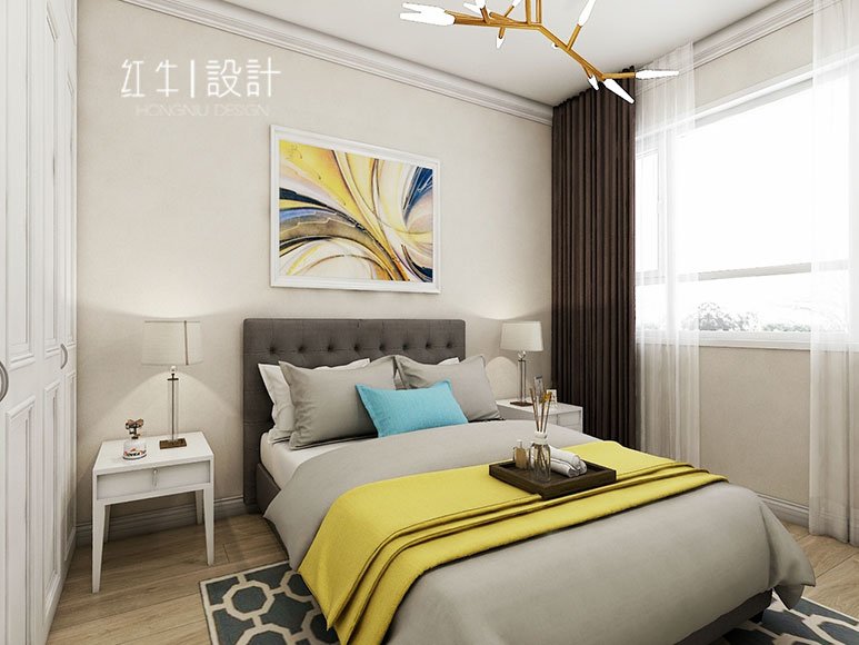 水印580_劉萍萍_南京市江寧區五礦瀾悅方山115㎡簡約現代風格裝修_次臥南1