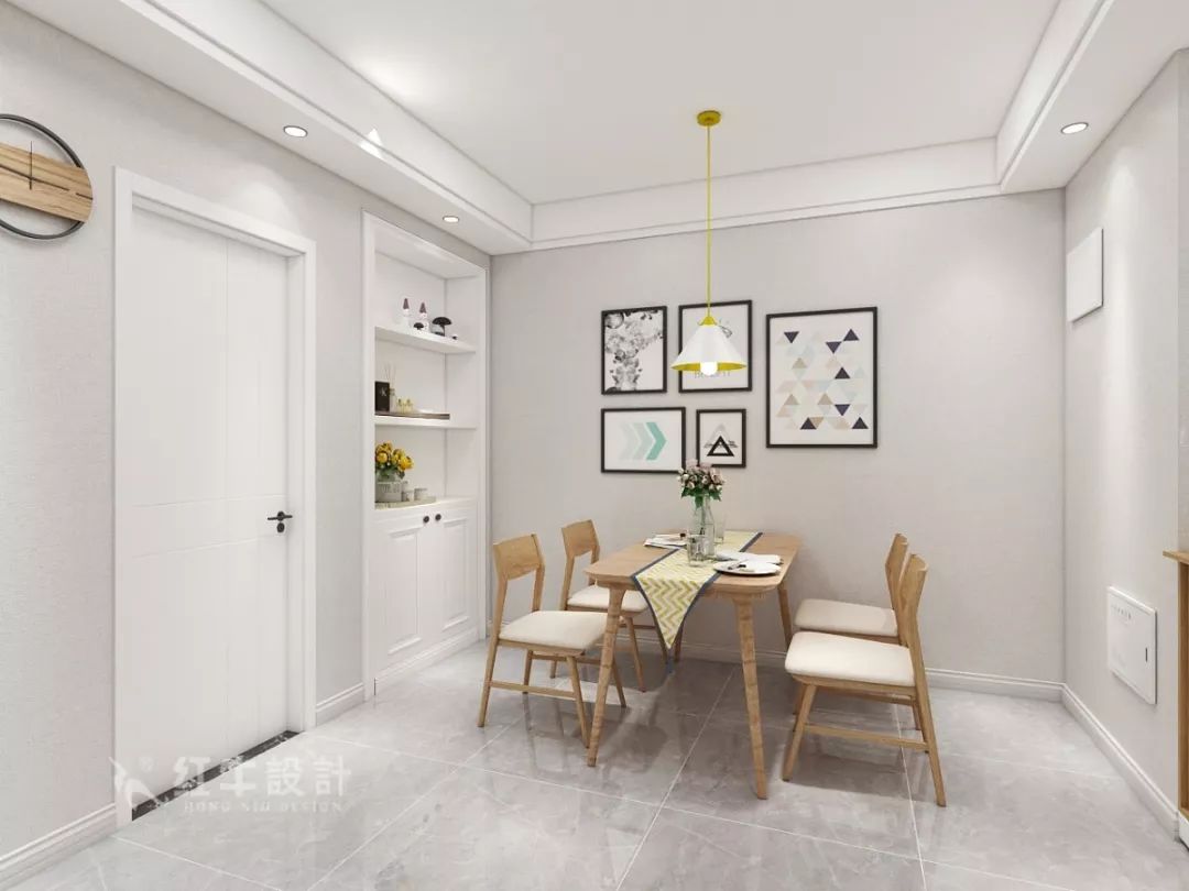 南京老房翻新--70平兩室一廳的年輕活力13熊皓宇_雨花村70㎡北歐風格裝修效果圖_餐廳