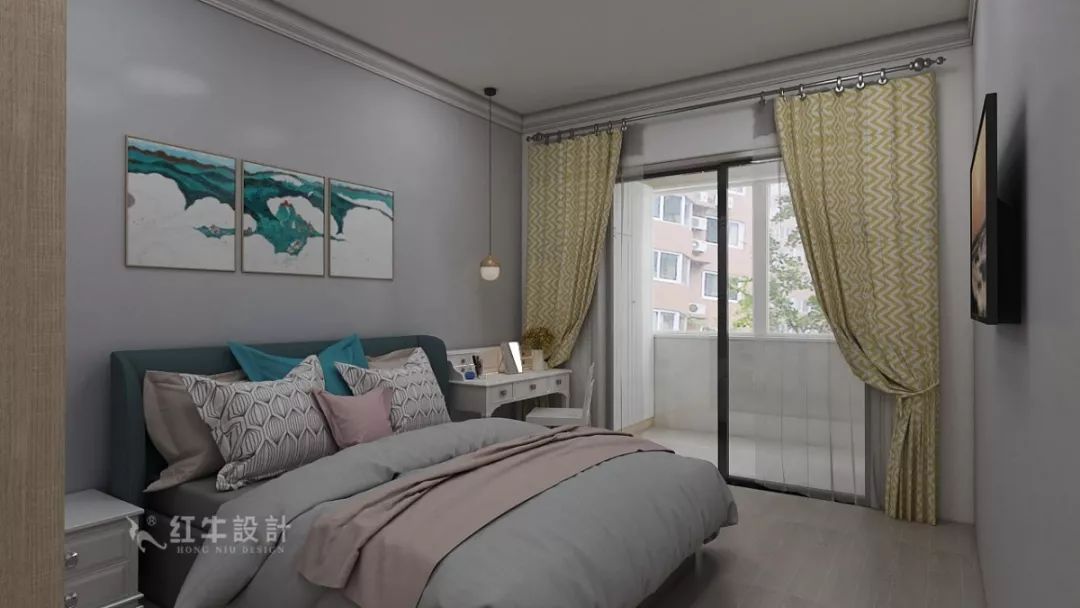 南京老房翻新--70平兩室一廳的年輕活力15熊皓宇_雨花村70㎡北歐風格裝修效果圖_臥室