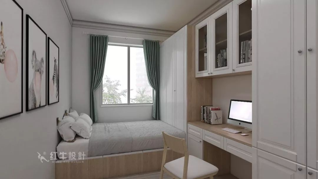 南京老房翻新--70平兩室一廳的年輕活力16熊皓宇_雨花村70㎡北歐風格裝修效果圖_書房