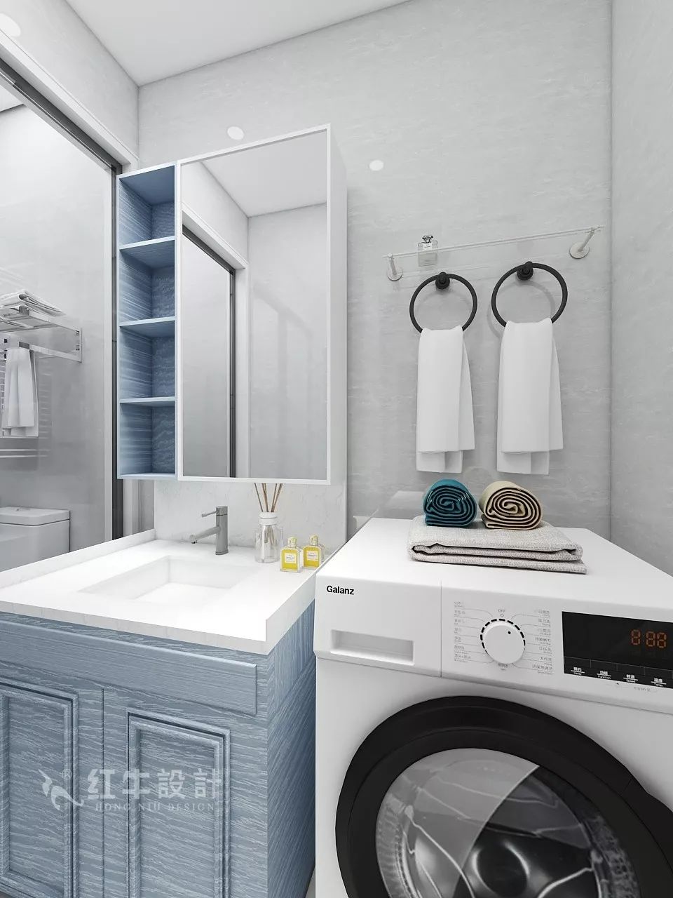 南京老房翻新--70平兩室一廳的年輕活力17熊皓宇_雨花村70㎡北歐風格裝修效果圖_衛生間