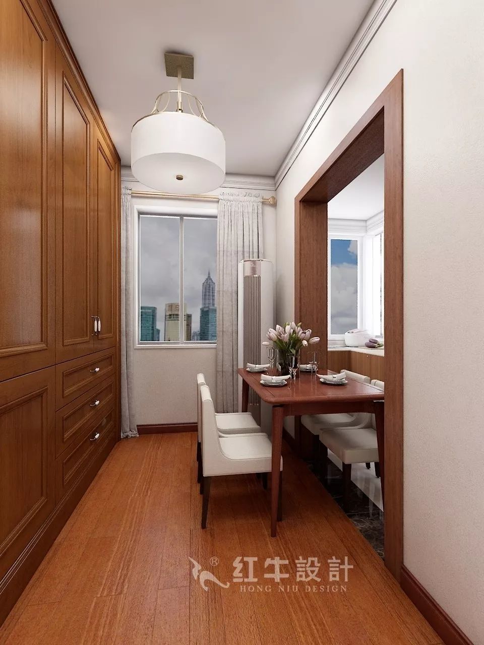南京老房翻新--兩室一廳變一室兩廳16劉曉芳_寧工新寓60㎡現代中式風格二手房裝修效果圖_餐廳