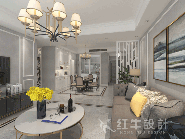 南京老房翻新--即便少掉一個(gè)衛(wèi)生間，也要單獨(dú)的衣帽間！01仇美蓉_康盛花園115㎡輕奢風(fēng)格裝修效果圖