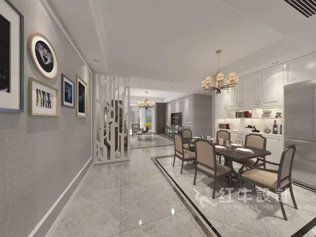 南京老房翻新--即便少掉一個(gè)衛(wèi)生間，也要單獨(dú)的衣帽間！13仇美蓉_康盛花園115㎡輕奢風(fēng)格裝修效果圖_餐廳