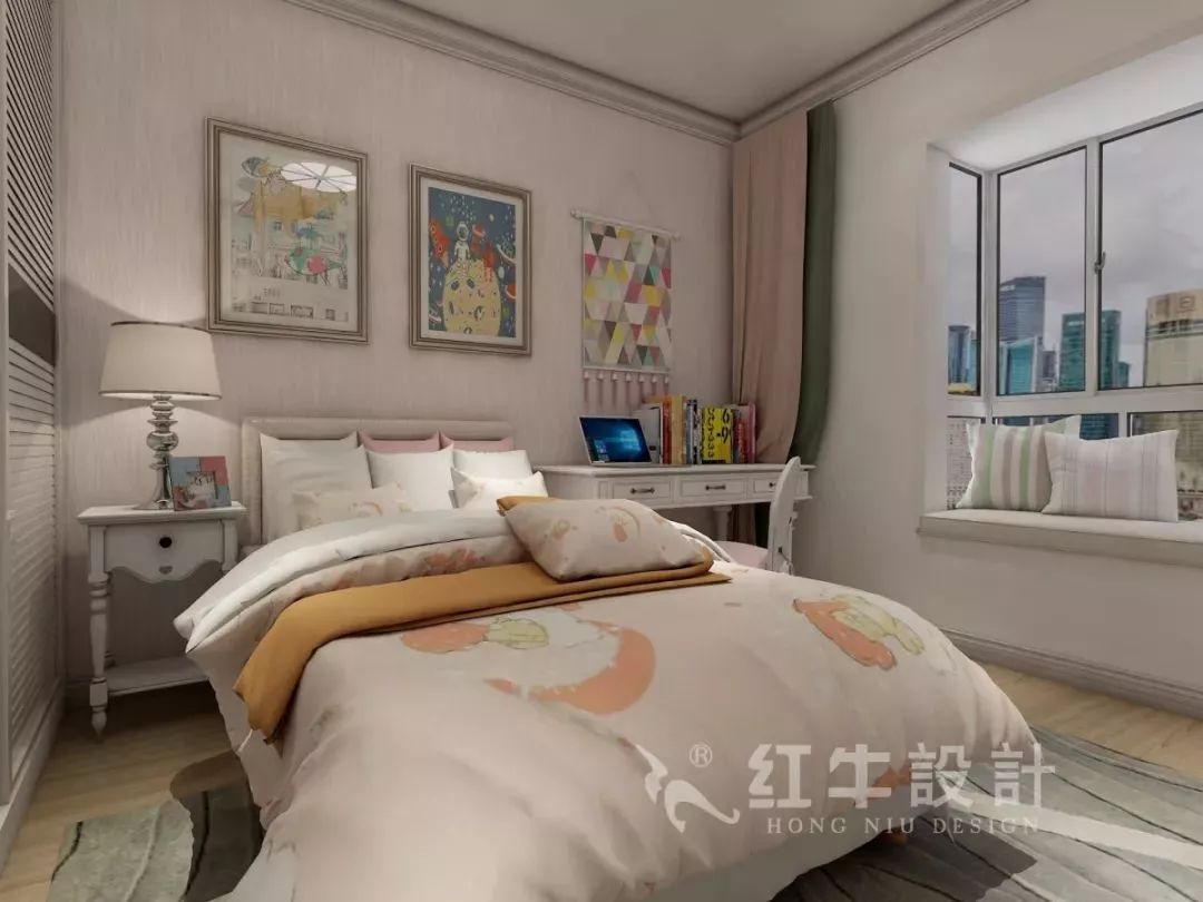 南京老房翻新--即便少掉一個(gè)衛(wèi)生間，也要單獨(dú)的衣帽間！16仇美蓉_康盛花園115㎡輕奢風(fēng)格裝修效果圖_次臥