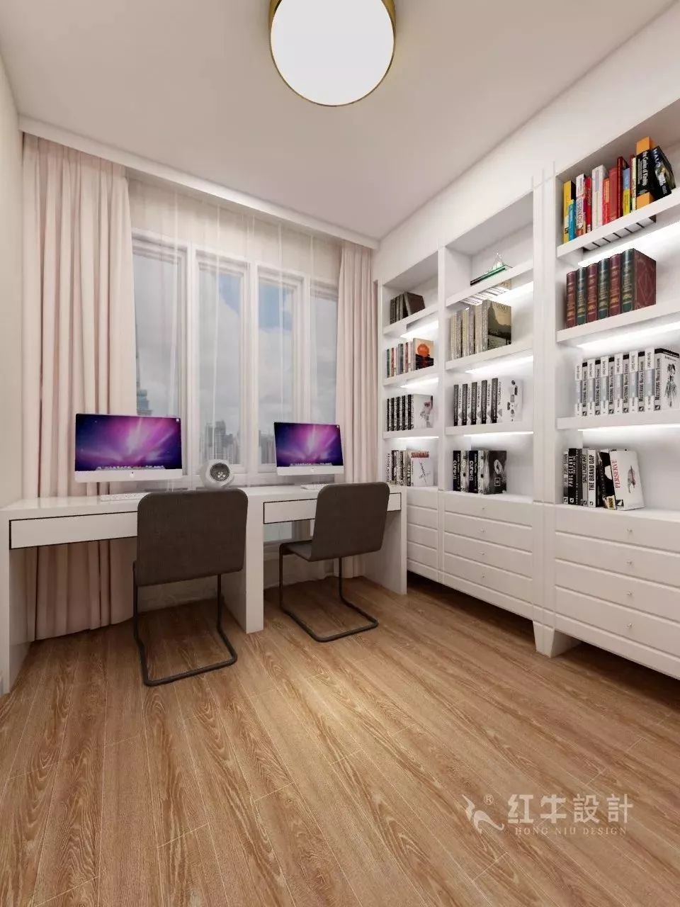 南京海賦尚城122㎡現(xiàn)代風格--打造高品質時尚家居10書房