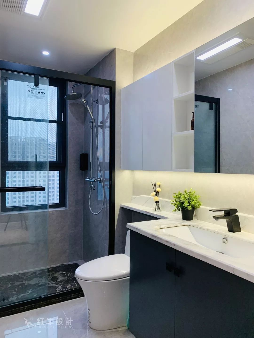 南京保利國(guó)際社區(qū)140㎡現(xiàn)代風(fēng)格--四室二廳大戶型，寬敞開闊又舒適！13衛(wèi)生間設(shè)計(jì)