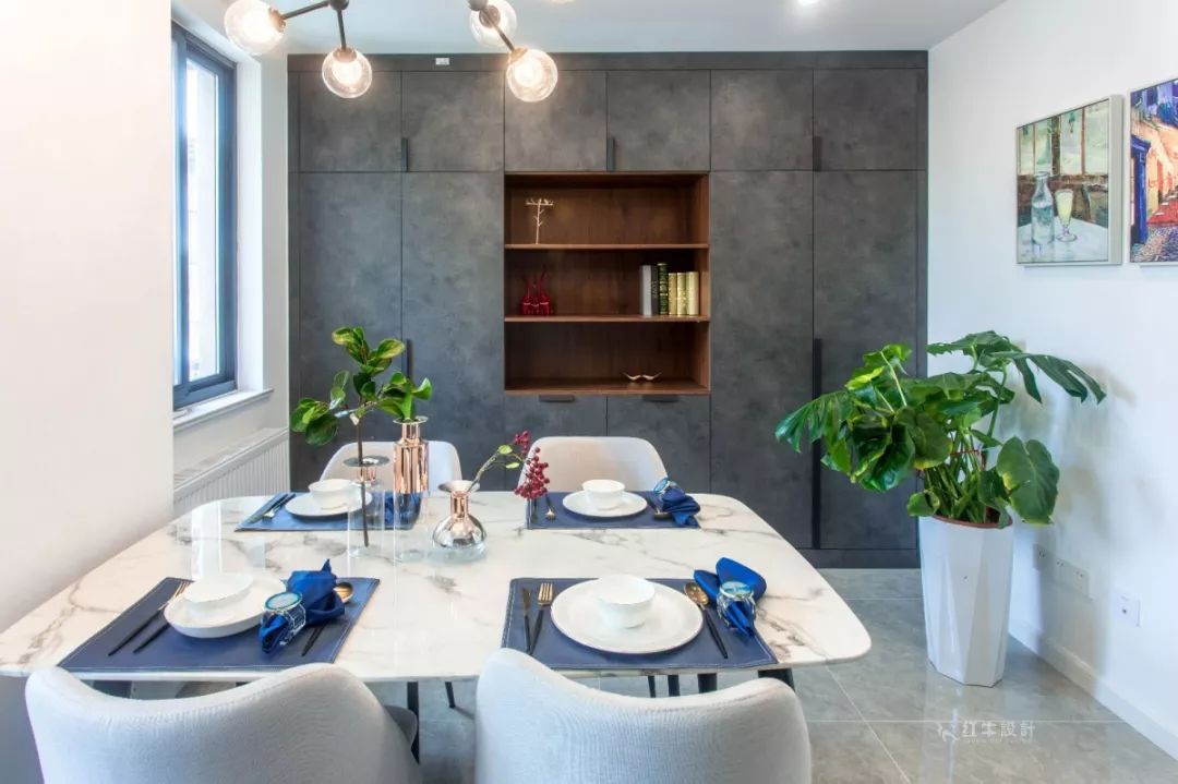 南京龍蟠花苑90㎡現代輕奢--老房升級改造，變身時尚精致家！07餐廳改造
