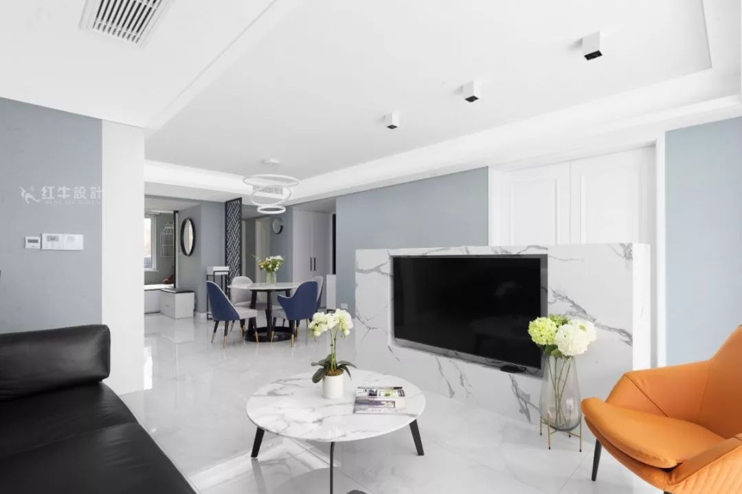 南京雅居樂145㎡現代簡約--演繹當代生活美學07餐廚設計01客廳