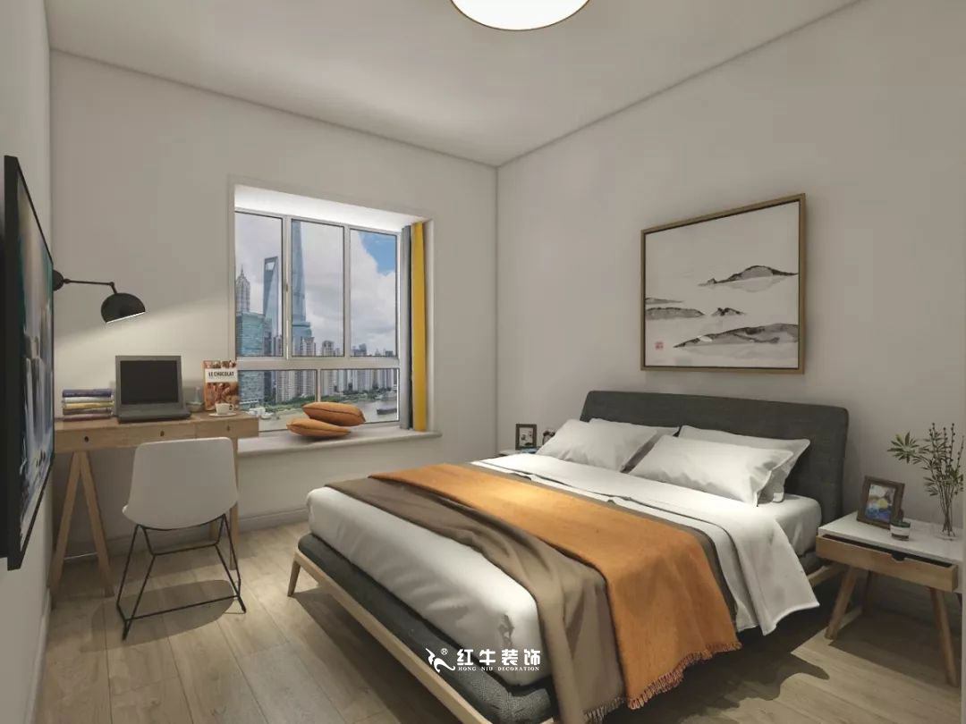 南京商苑新村120㎡現代簡約--深淺有致的色彩搭配06老人房設計+logo
