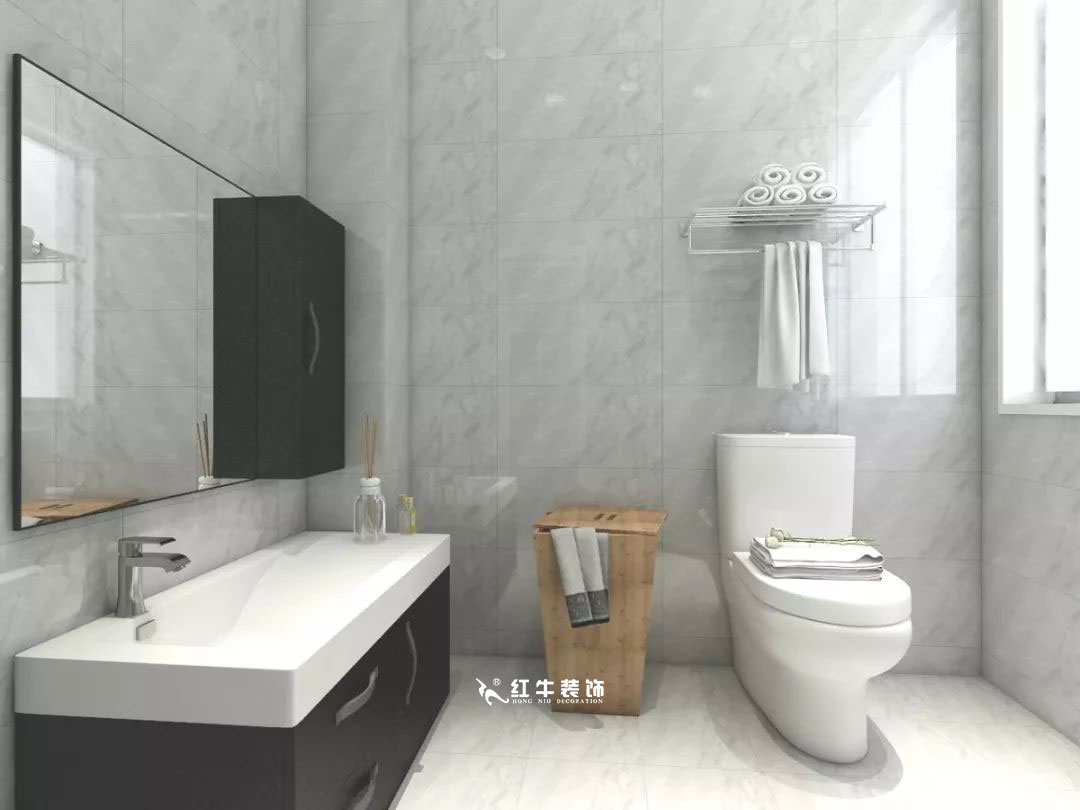 南京商苑新村120㎡現代簡約--深淺有致的色彩搭配09衛生間設計+logo