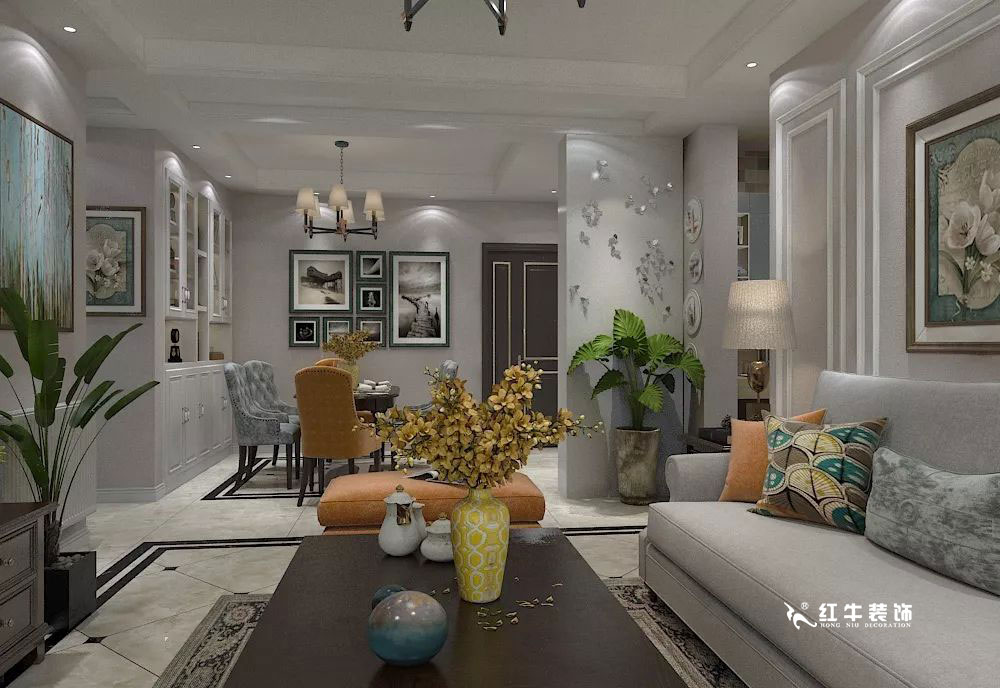 南京萬科光明城市115㎡簡美風格--適合三代人的家居環境03客廳設計+logo