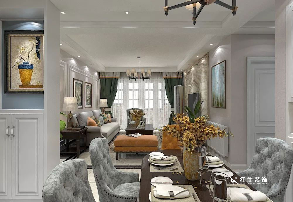 南京萬科光明城市115㎡簡美風格--適合三代人的家居環境05餐廳設計+logo