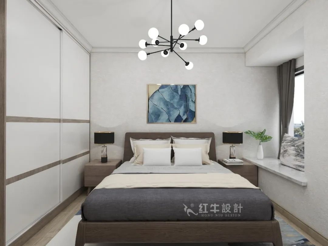 劉萍萍_花崗鴻福城132㎡現代簡約風格_兩套小戶型打通變大宅，中西雙廚房+衣帽間打造品質生活！16次臥