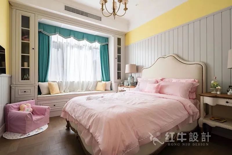 魏利利_紅牛設計--保利金地貝克灣125㎡美式風格07效果圖欣賞_臥室