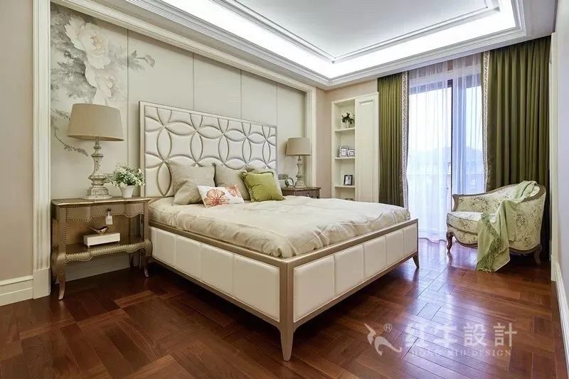 魏利利_紅牛設計--保利金地貝克灣125㎡美式風格08效果圖欣賞_臥室_老人房