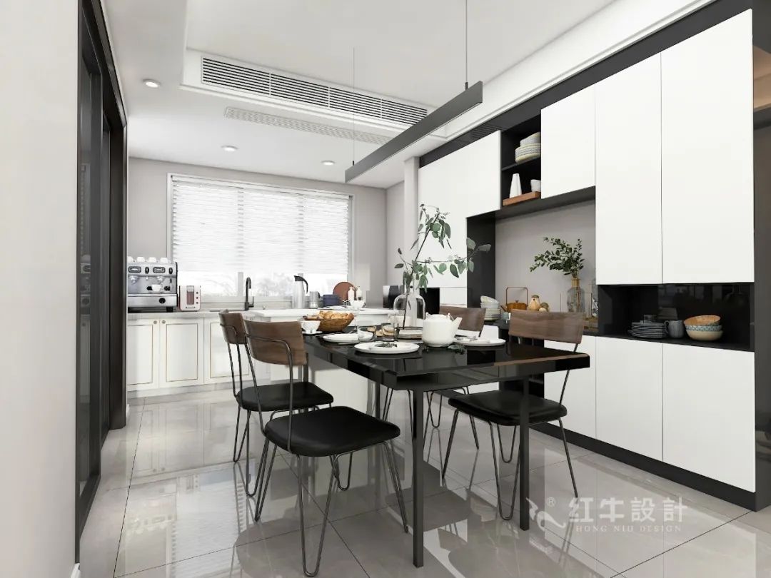 蔣琛_紅牛設計--電建洺悅府160㎡現代風格07效果圖欣賞_餐廳