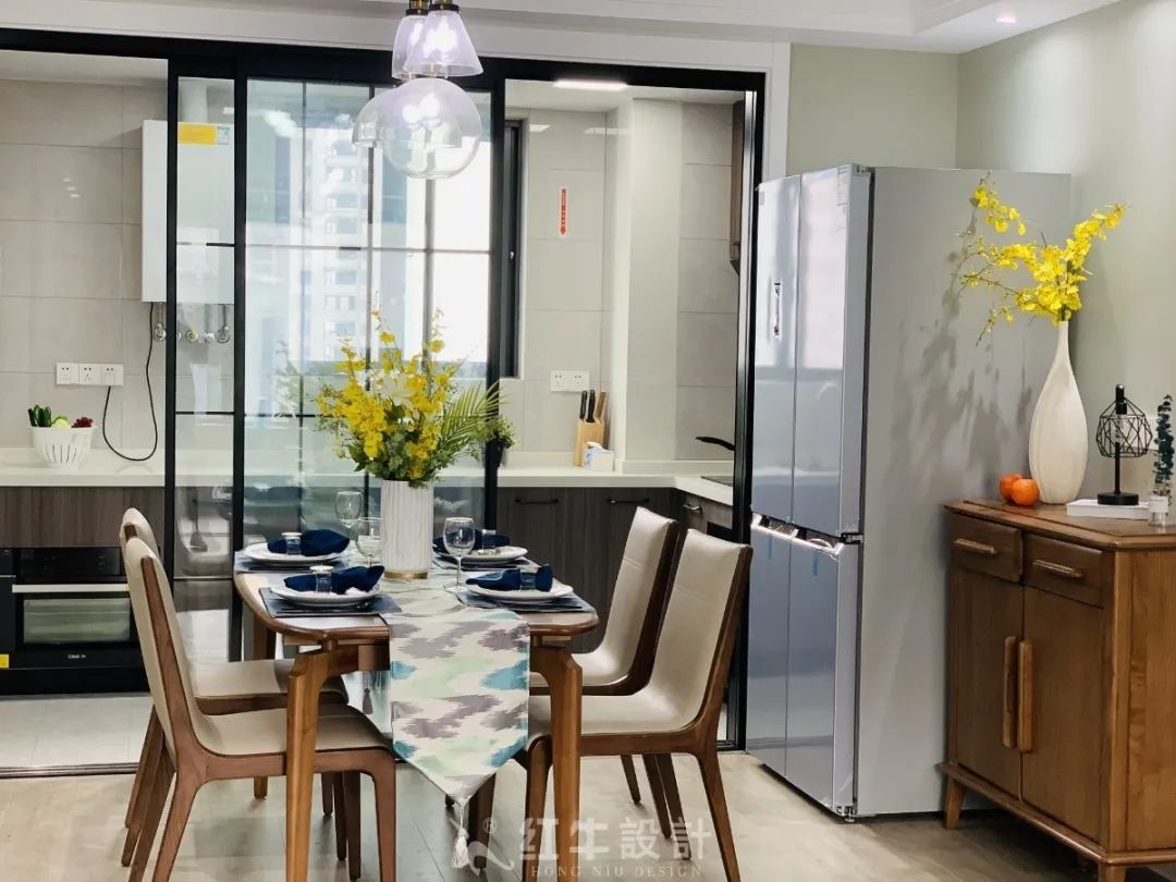 保利國際社區95㎡北歐風格--記錄毛坯到美家的蛻變過程04實景效果_餐廳