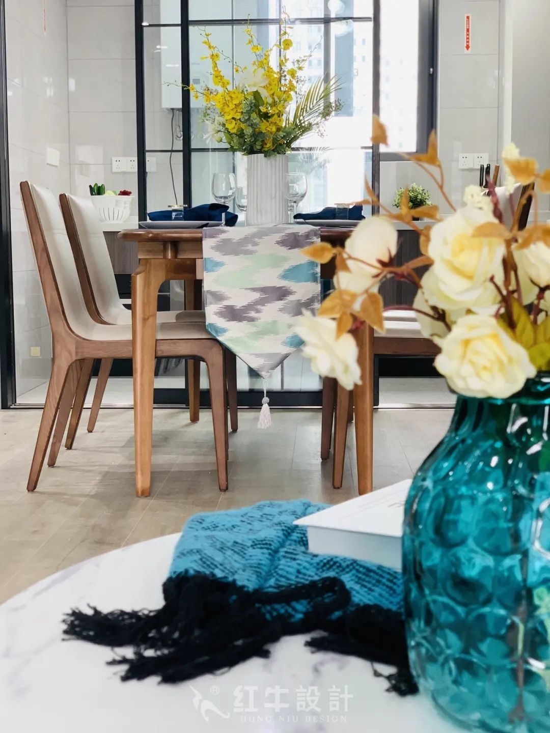 保利國際社區95㎡北歐風格--記錄毛坯到美家的蛻變過程05實景效果_餐廳