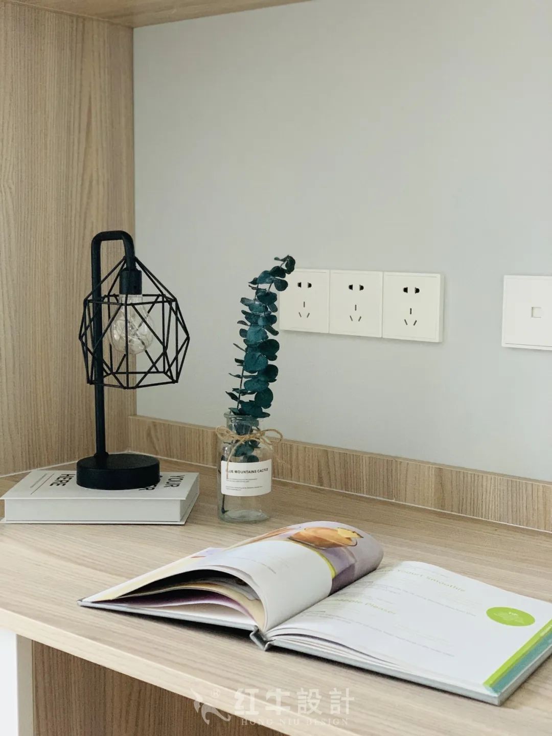 保利國際社區95㎡北歐風格--記錄毛坯到美家的蛻變過程13實景效果_書房書桌