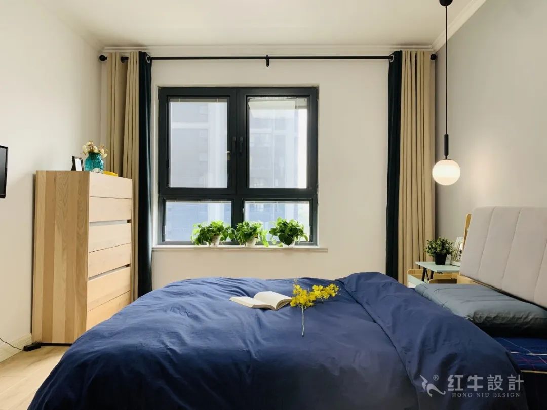 孟憲濤_保利國際社區(qū)115㎡現(xiàn)代北歐--簡潔明亮之家，一人獨居太愜意！14實景效果_主臥