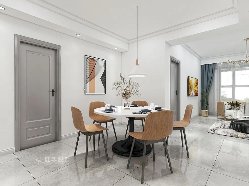 朱明琪_禧和苑89㎡北歐風格--經典小三房設計06餐廳設計