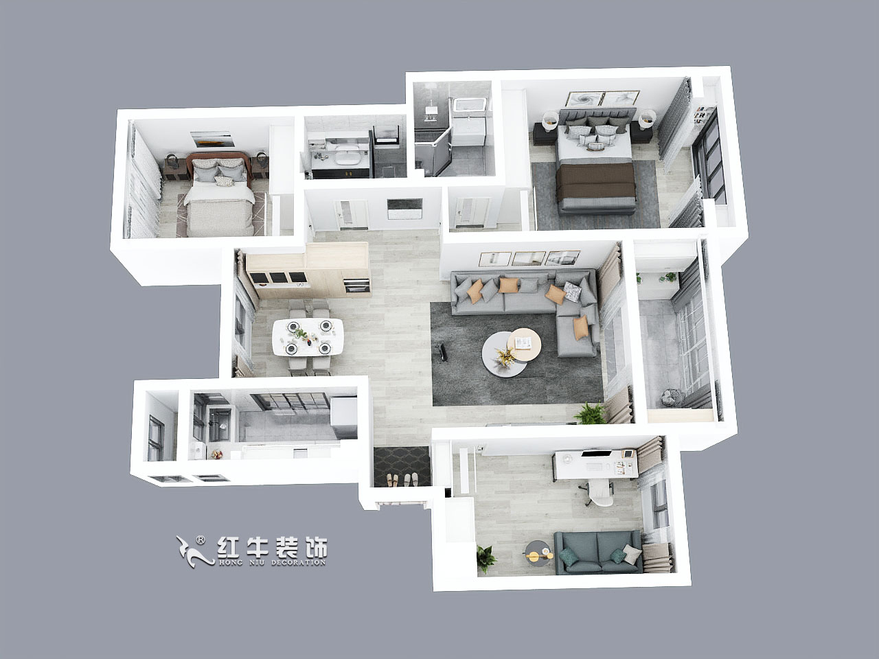 劉小勇_榮盛首府2-703-126㎡-現(xiàn)代簡約風(fēng)格_鳥瞰圖+logo