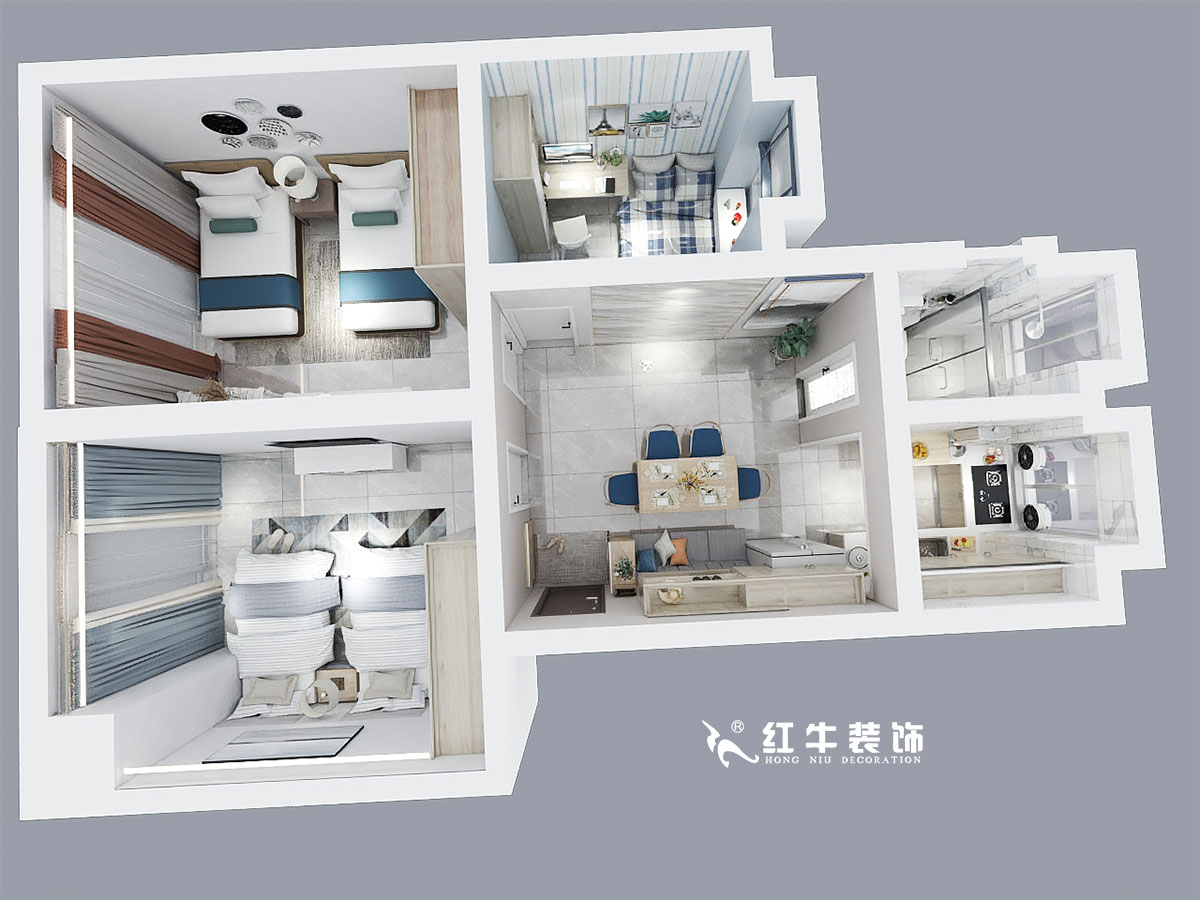 仇美蓉_苜蓿園大街1號(hào)49-106（苜蓿園東街1號(hào)49-106）-70㎡-北歐風(fēng)格_鳥(niǎo)瞰圖