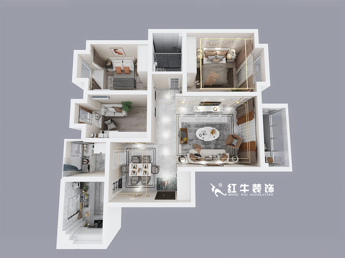 仇美蓉_名城世家12-301-110㎡-現代輕奢風格00鳥瞰圖