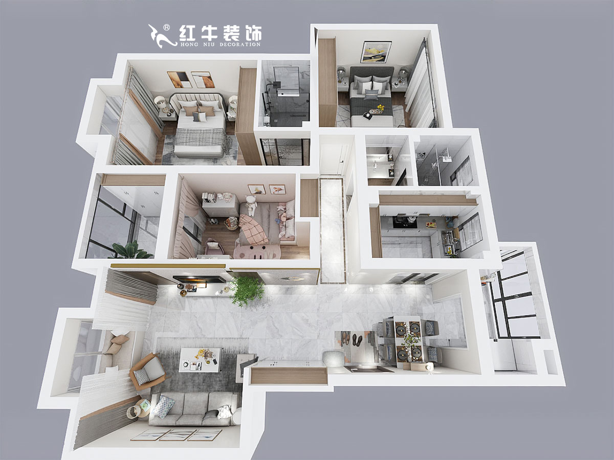 吳波_山水方舟21-404-124㎡-現代風格00鳥瞰圖