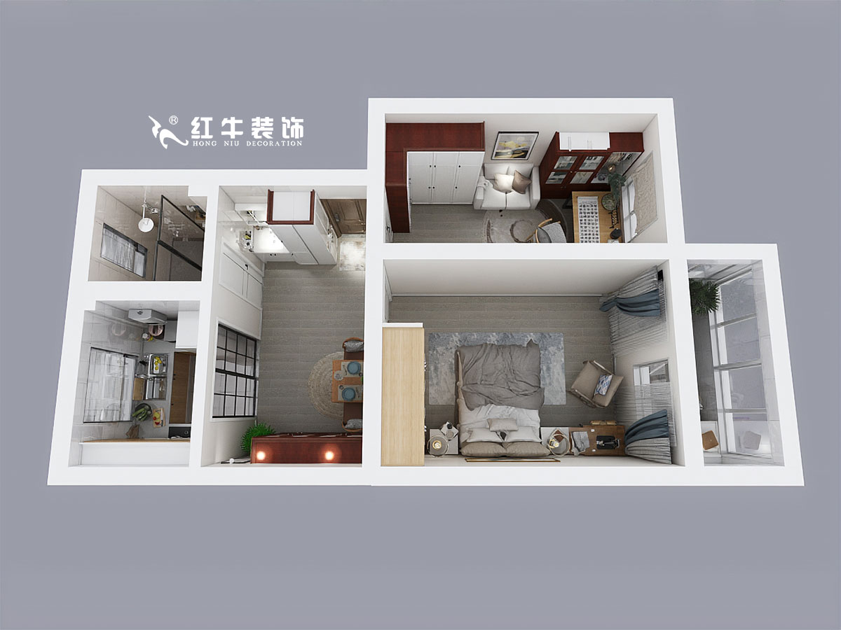 賈庭_小心橋東街42-1-3-201-55㎡-現代簡中風格00鳥瞰圖