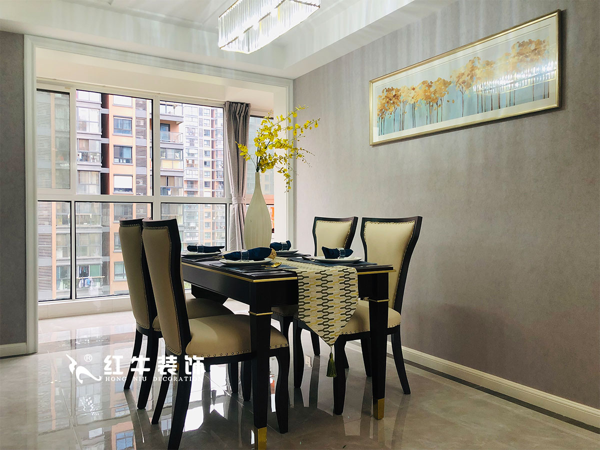 【實景案例】張智猿_紫金未來城-140㎡-美式輕奢風格_全包20萬07餐廳