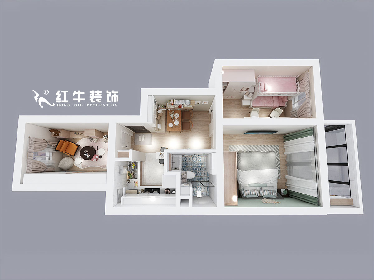 蔣琛_銀城花園147-302-70㎡-混搭風格00鳥瞰圖