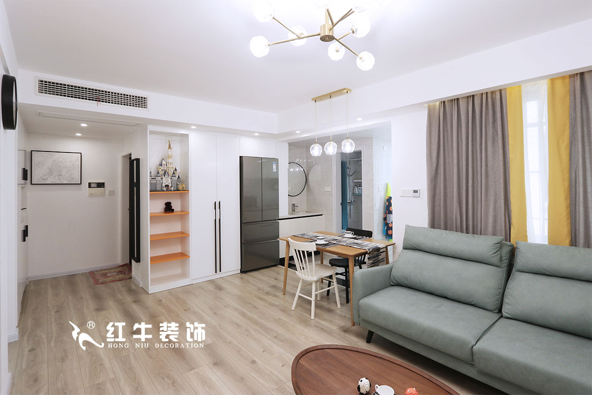 【實景案例】仇美蓉_良辰美景31棟2單元501-82㎡-北歐風(fēng)格_老房裝修2室2廳1衛(wèi)_全包11萬02客餐廳IMG_0040