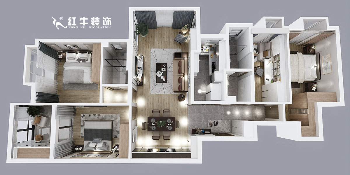 郭志成_翠屏國際廣場苑15-505-150㎡-現代中式風格00鳥瞰圖