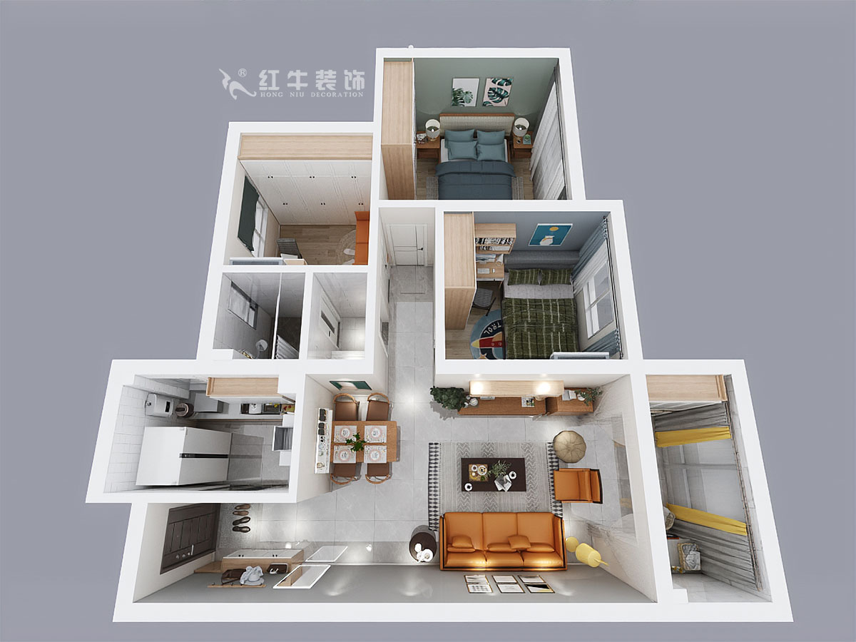 仇美蓉_石埠灣秋山苑3-1-1002-81㎡-現(xiàn)代風(fēng)格_3室1廳1衛(wèi)_成品家￥100379→00鳥瞰圖