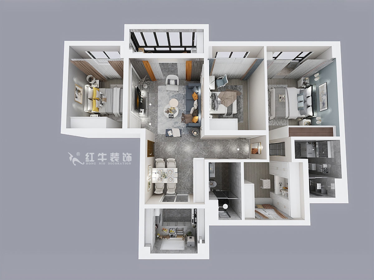 賈庭_寶華碧桂園大學印象25-1-502室-109㎡-簡歐輕奢風格_3室2廳2衛（精裝修重新裝修）_定制家￥149148_全包14