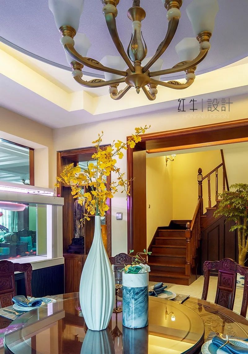 吳波_紅牛設計 · 大宅--280㎡ · 中式古典風格 · 湯山東湖麗島05