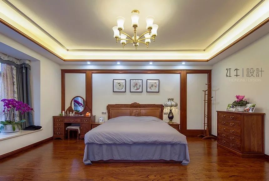 吳波_紅牛設計 · 大宅--280㎡ · 中式古典風格 · 湯山東湖麗島11