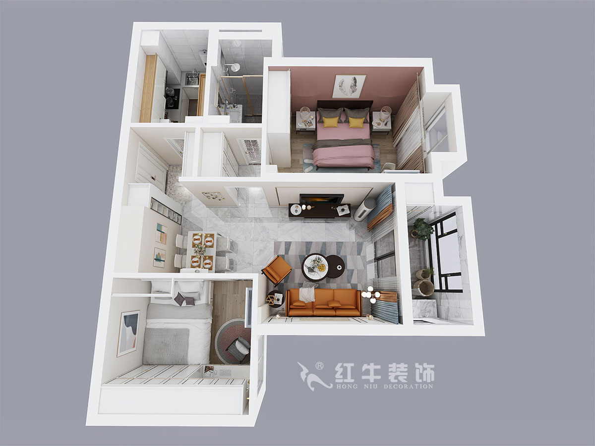劉萍萍_旭日愛上城5區3-2405-90㎡-輕奢風格_2室2廳1衛（老房裝修）_定制家￥124010_全包12