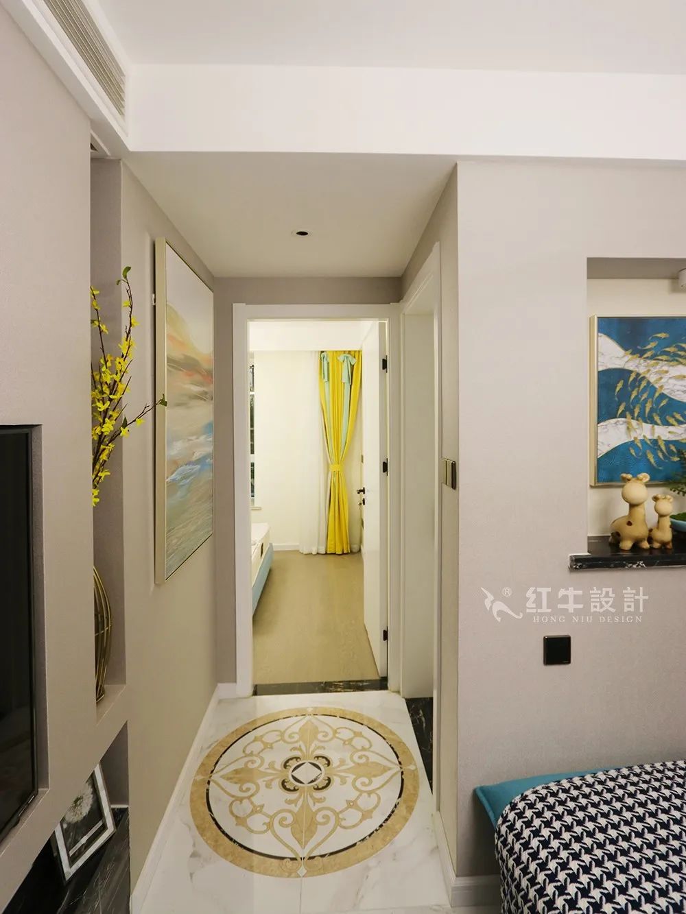 賈庭_景明佳苑75㎡現代簡約--看小戶型如何擠出3間臥室05客廳壁龕