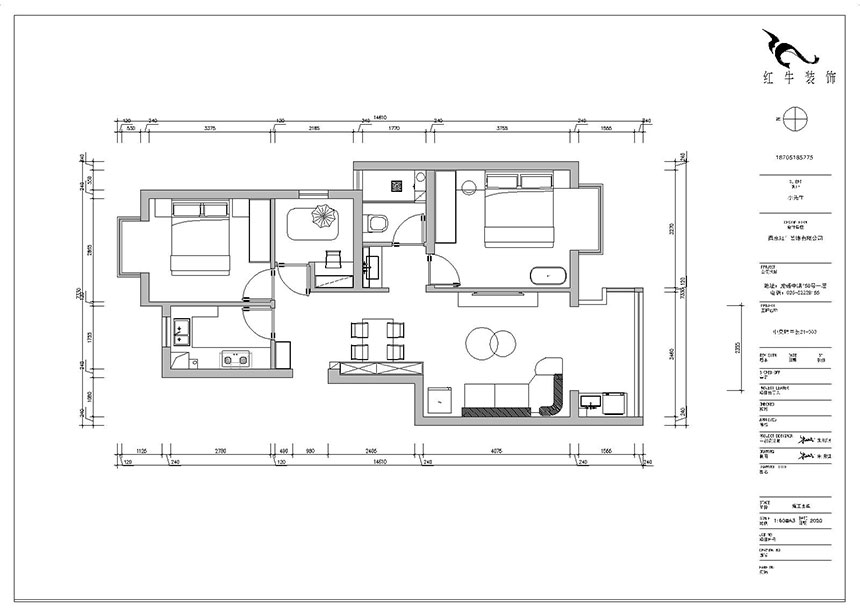 朱明琪_中交錦蘭薈21-303-86㎡-現代簡約風格_3室2廳1衛（新房裝修）_成品家￥93634_全包10萬00_02平面布置圖