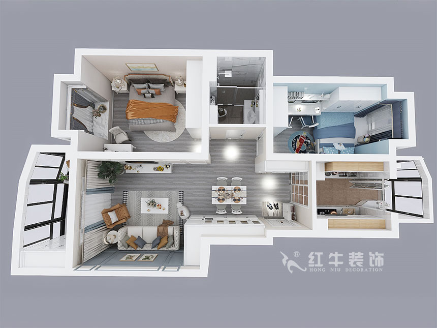 劉萍萍_風光里34-122-402-90㎡-簡歐風格_3室2廳1衛（老房裝修）_定制家￥124700_全包12